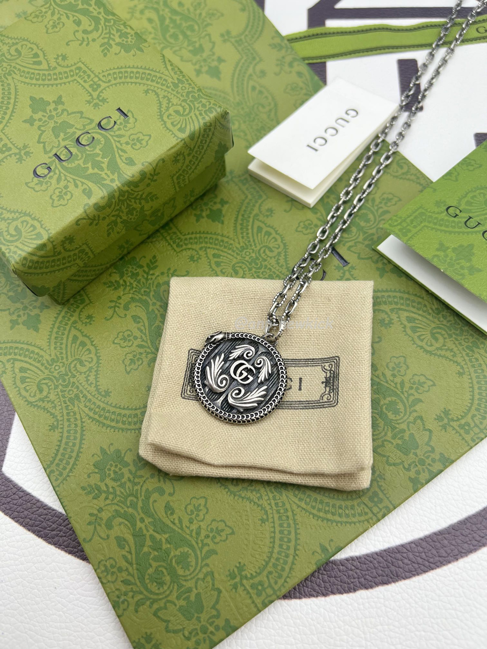 Gucci Silver Gg Logo Necklace (5) - www.newkick.vip